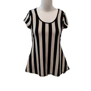 [Persaya] Black & White stripe with bow